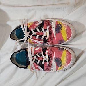 Converse all star tropical print shoes